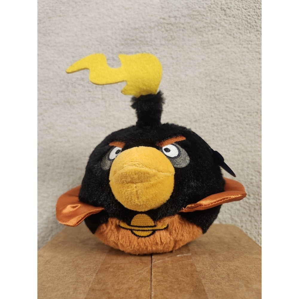 Angry Birds Space Potbellie 5" Plush (Commonwealth 2012) Black Bomb Official NWT